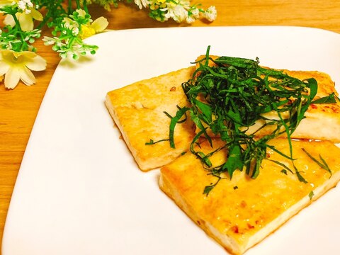 焼き肉のタレで♪わさび豆腐ステーキ✧˖°